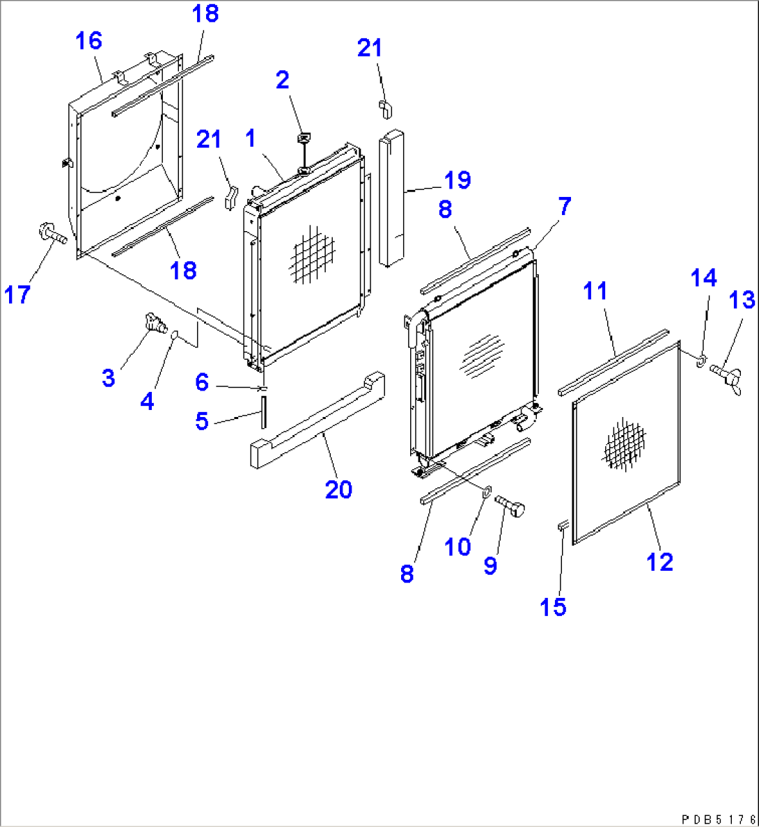 COOLING (RADIATOR) (OIL COOLER RIGID TYPE)(#1005-1200)