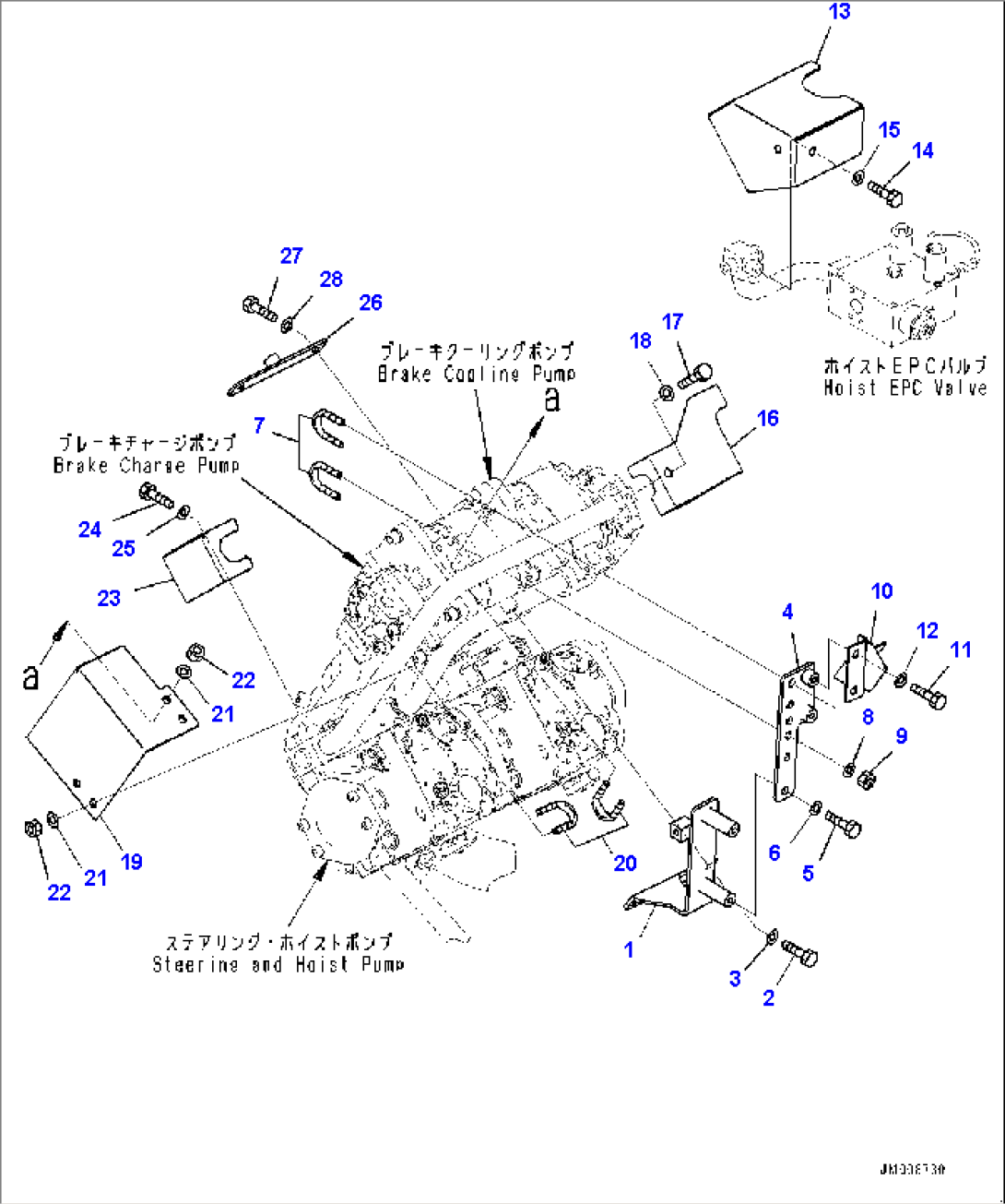 Torque Converter and Transmission, Bracket (1/2) (#30001-)