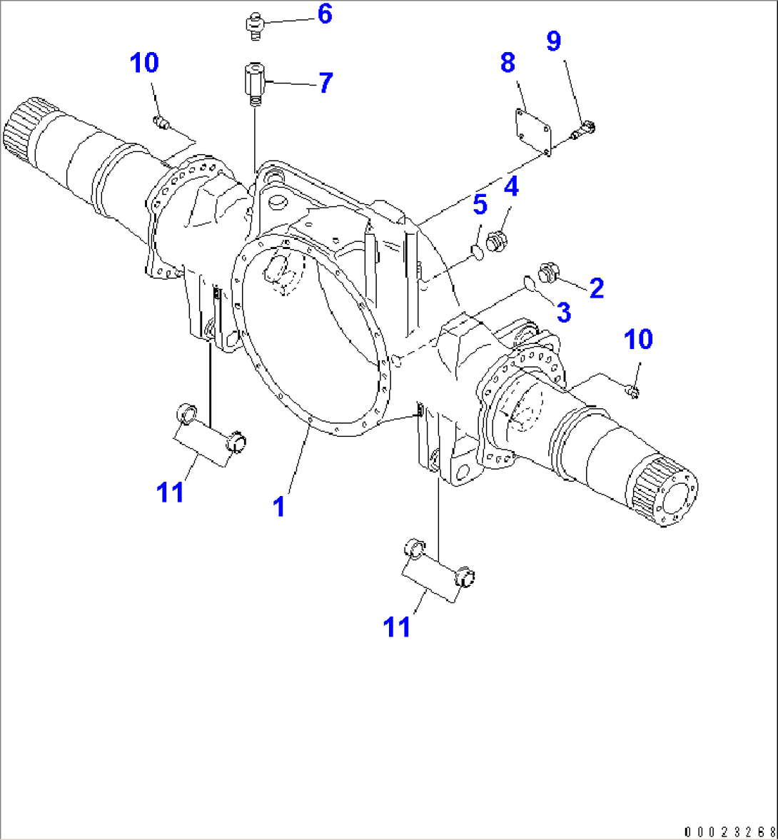 REAR AXLE HOUSING (WITH HOOK)