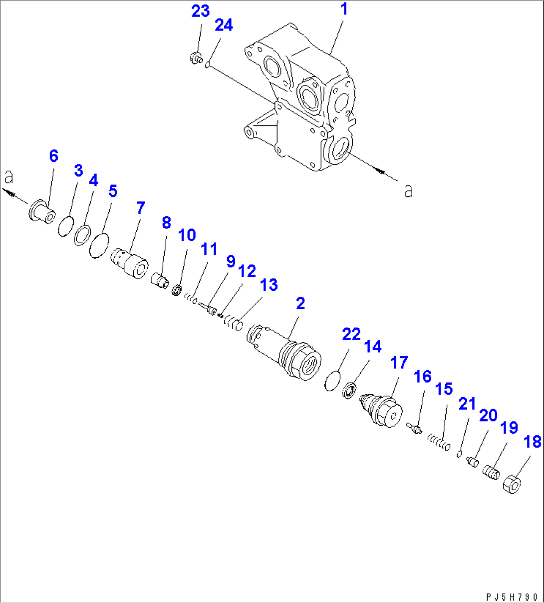 HOIST VALVE (1/3) (-40ßC SPEC.)(#1042-)