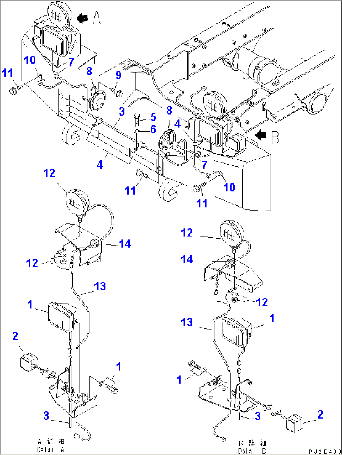 HEAD LAMP AND HARNESS (WITH FOG LAMP)