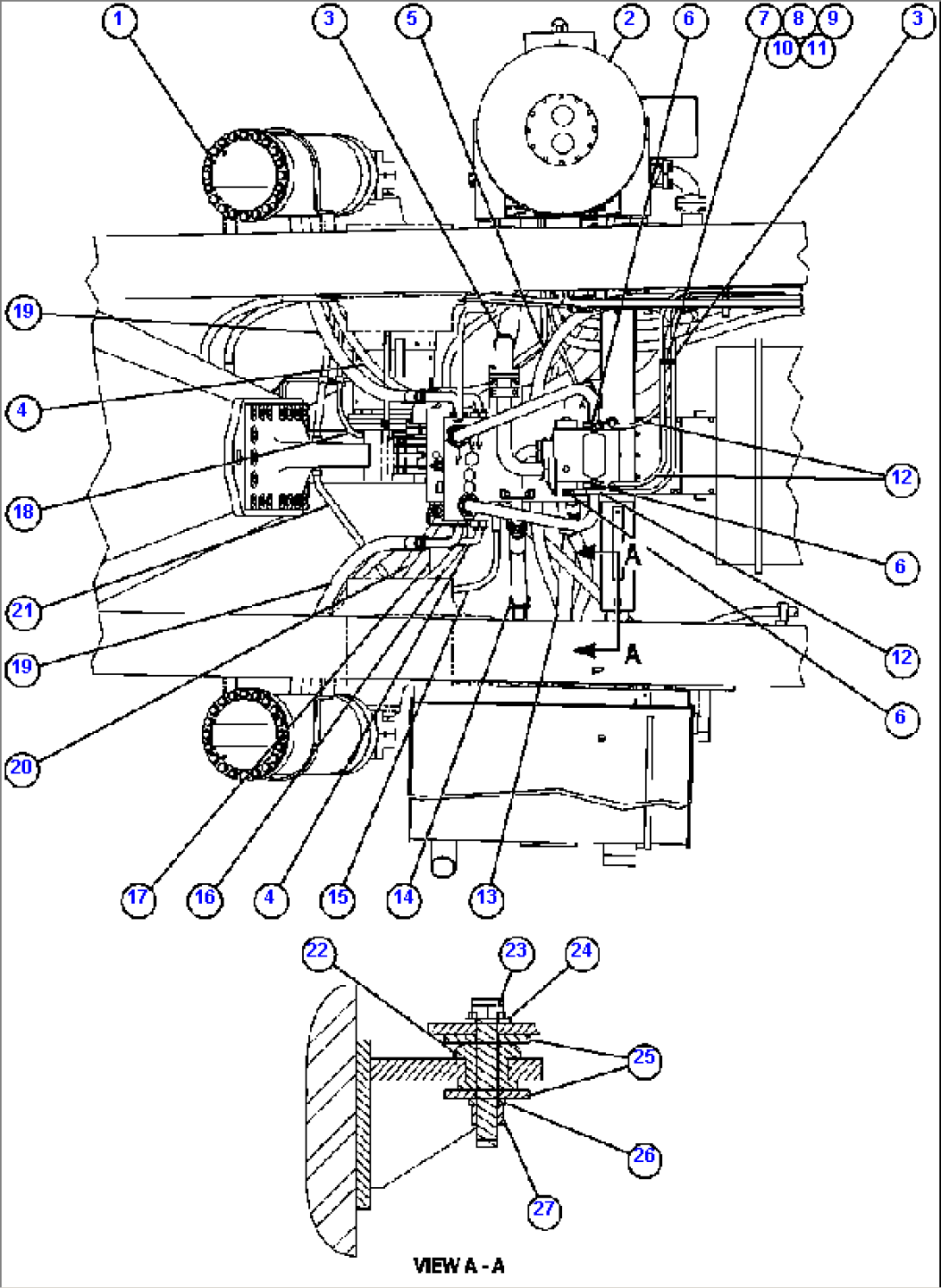 HYDRAULIC SYSTEM PIPING - PUMP MODULE