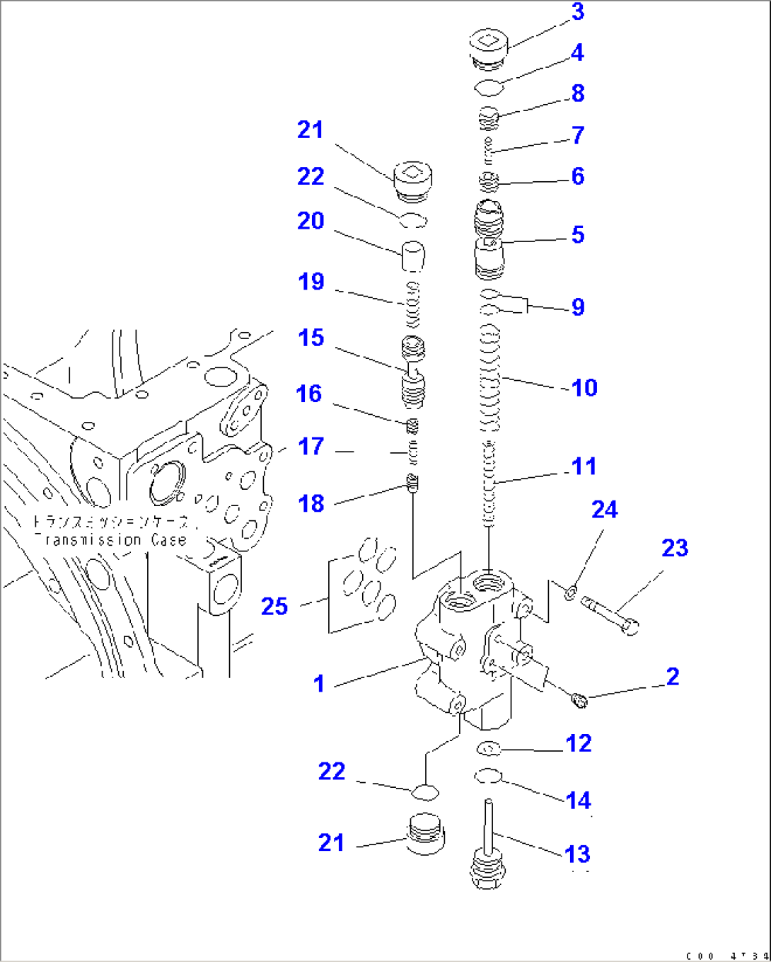 TRANSMISSION MAIN RELIEF VALVE(#76001-)