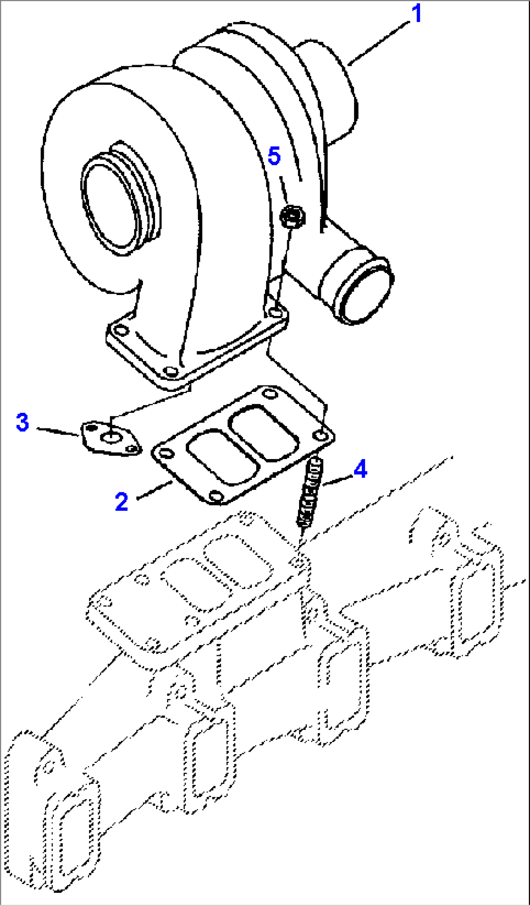 FIG. A1530-03A0 TURBOCHARGER MOUNTING