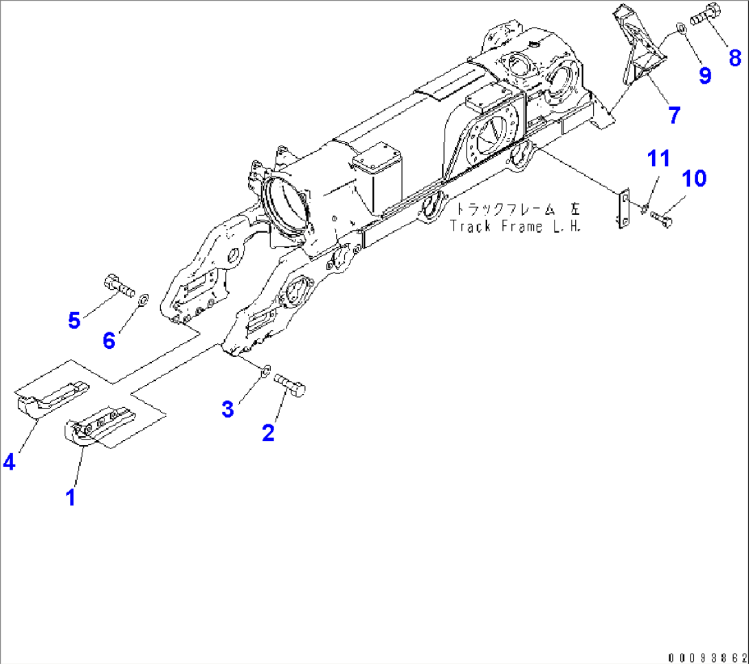 TRACK FRAME (GUARD) (L.H.) (COLD WEATHER (B) SPEC.)(#30001-)