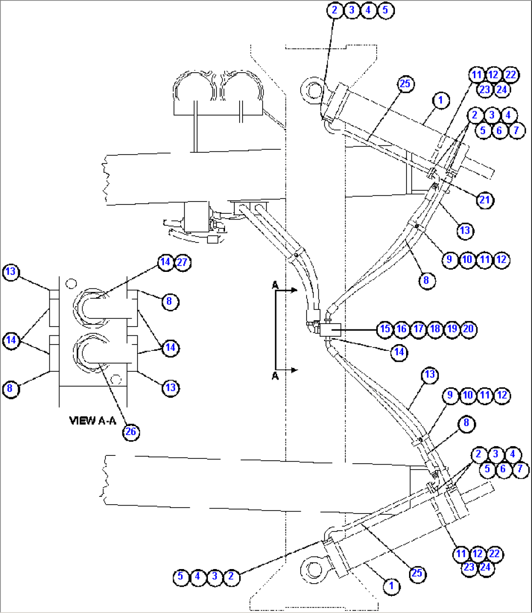 STEERING CYLINDER PIPING