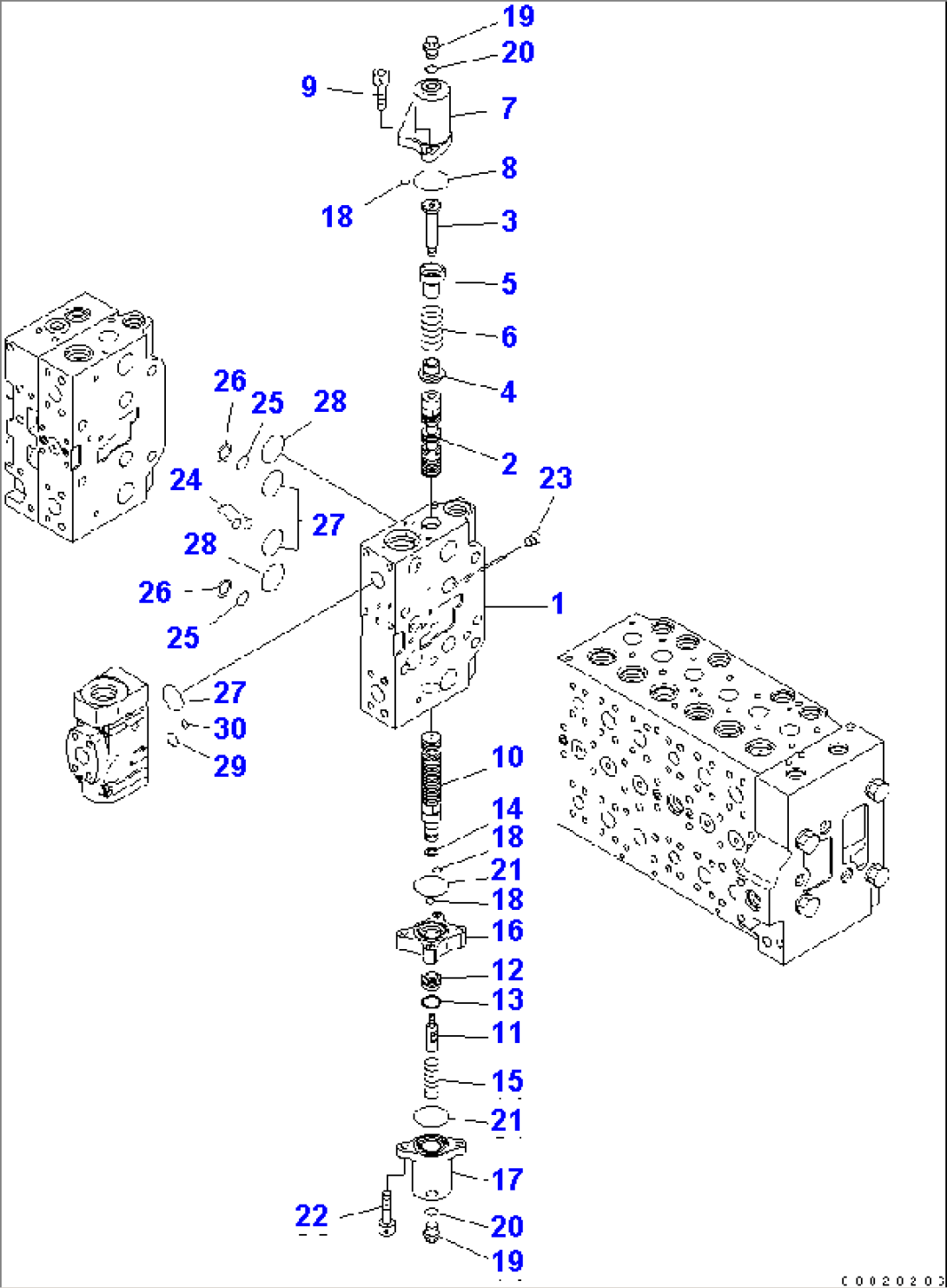 MAIN VALVE (1-ACTUATOR) (16/22) (#K50500-)