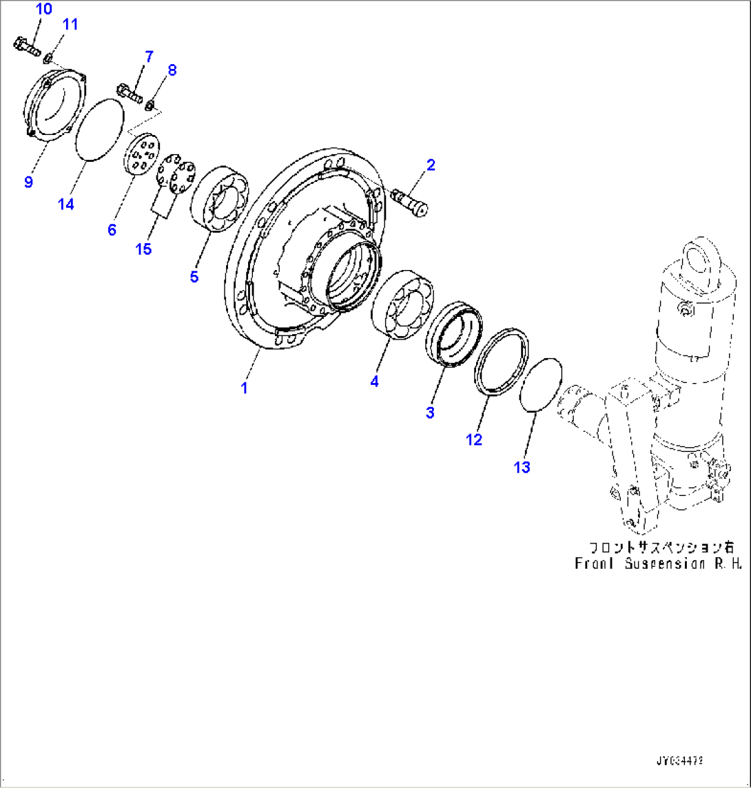 Front Axle, Hub, R.H. (#50001-)