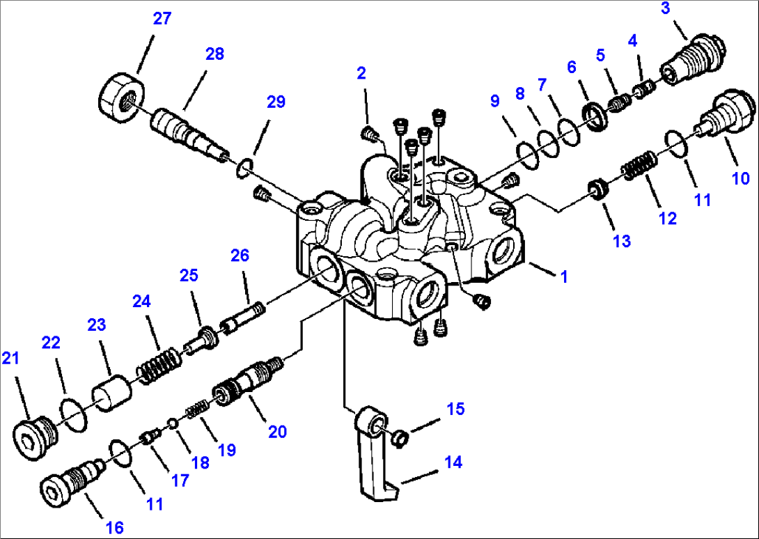 H6103-01A0 HYDRAULIC PUMP CONTROL VALVE (3/4) S/N A43001-A43054