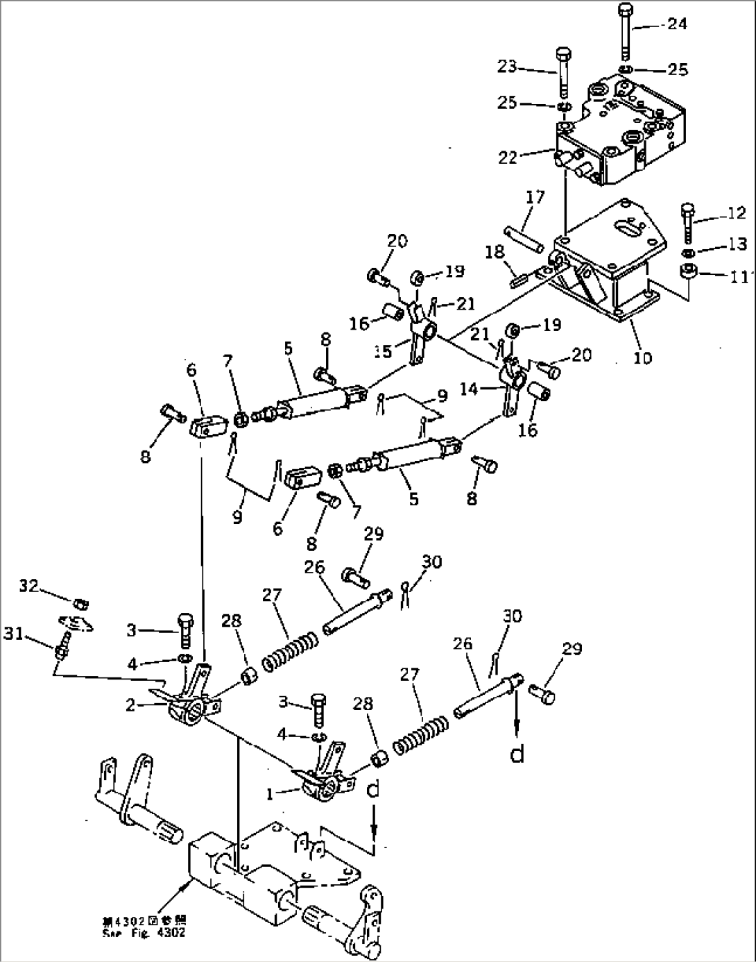 STEERING CONTROL LINKAGE (2/2) (FOR LEVER STEERING)