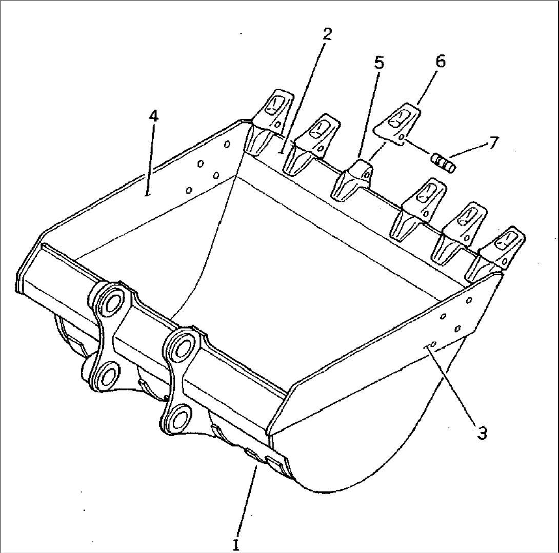 BUCKET 0.9M3¤ 1330MM (HORIZONTAL PIN TYPE)(#45001-69157)