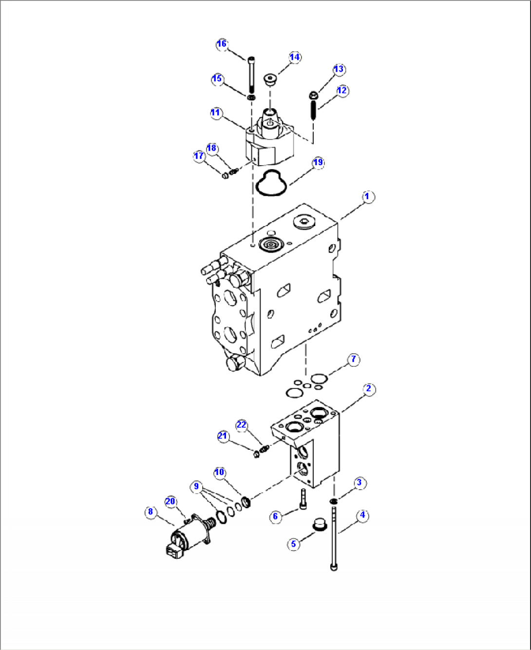 H0120-20A0 MAIN CONTROL VALVE ASSEMBLY K220 END CAP