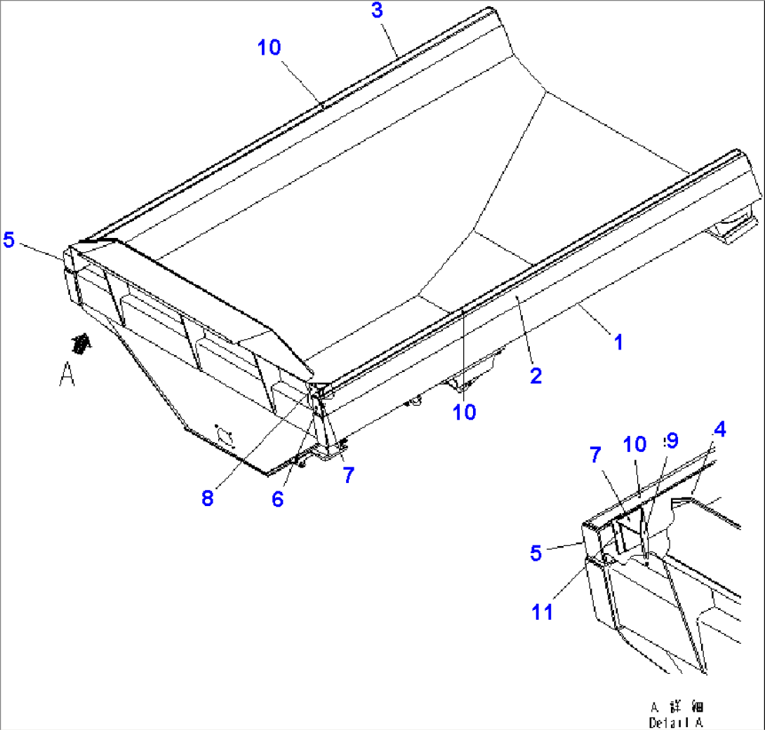 BODY (WITH SIDE EXTENSION)(#7001-)