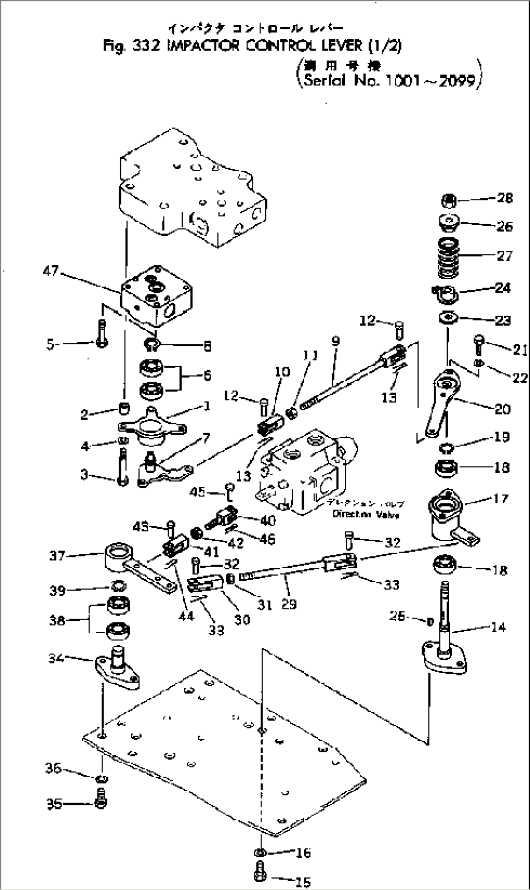 IMPACTOR CONTROL LEVER (1/2)(#1001-2099)