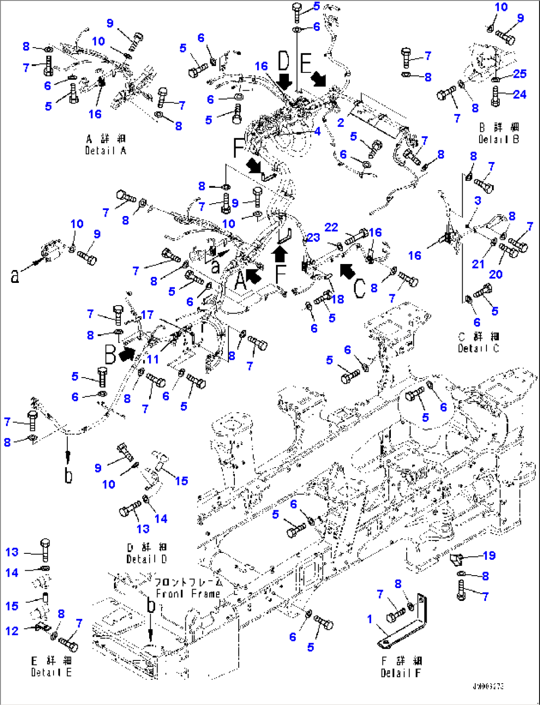 Front Wiring Harness, Mounting, L.H. (2/3) (#10001-)