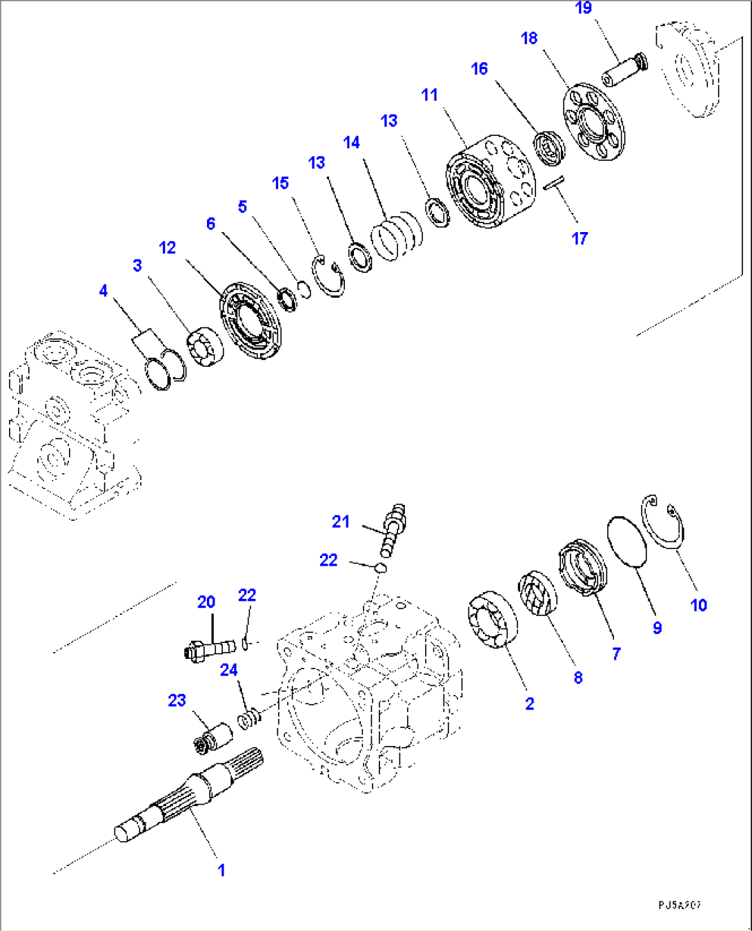 Hydraulic Pump, Fan Pump (1/8) (#91089-)