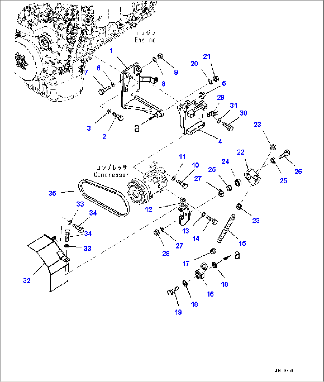 Engine Related Parts, Air Conditioner Compressor Mounting (#5129-5142)
