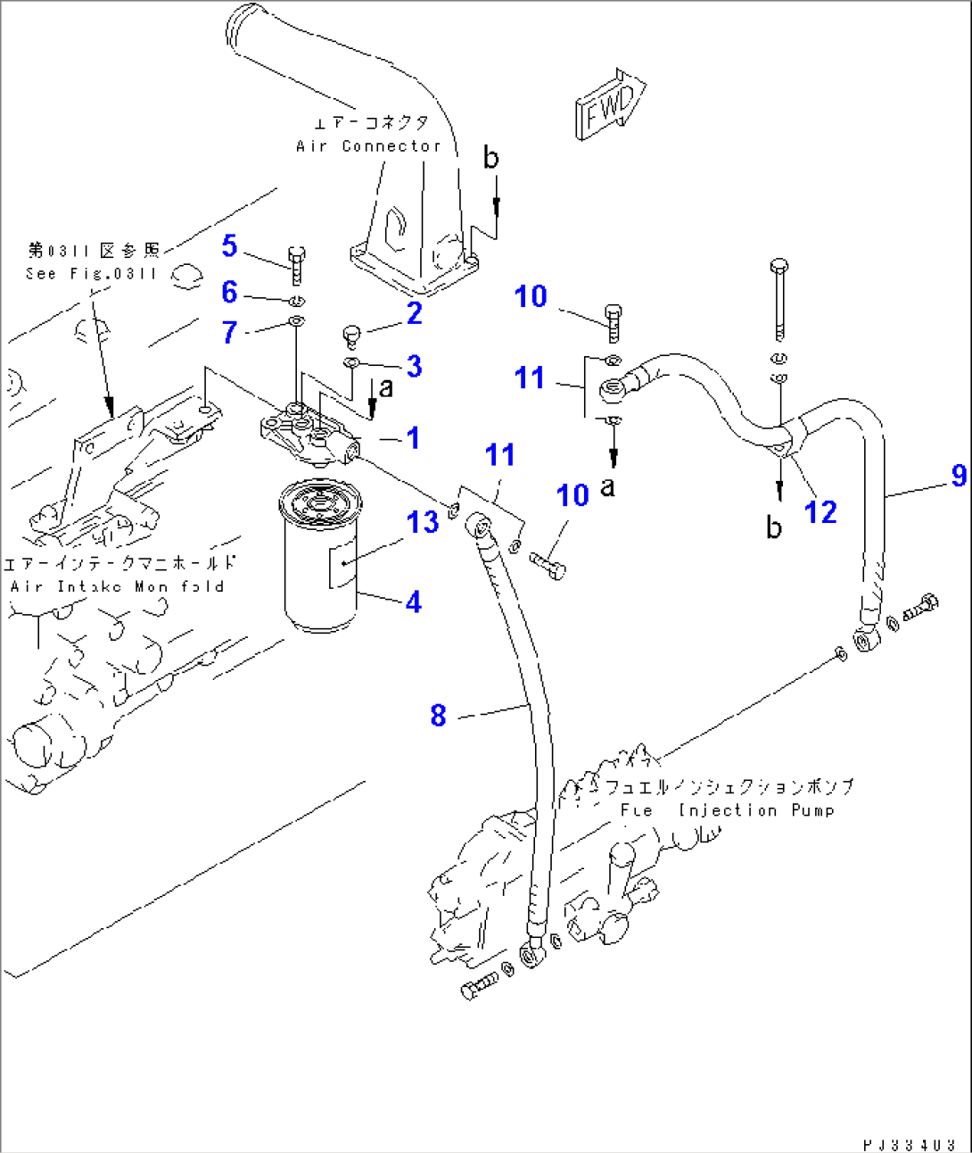 FUEL FILTER AND PIPING(#79301-92777)