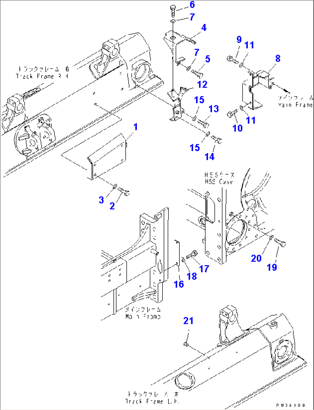 TILT LINE (COVER) (FOR SUPER DAMP AREA DOZER)(#1199-)