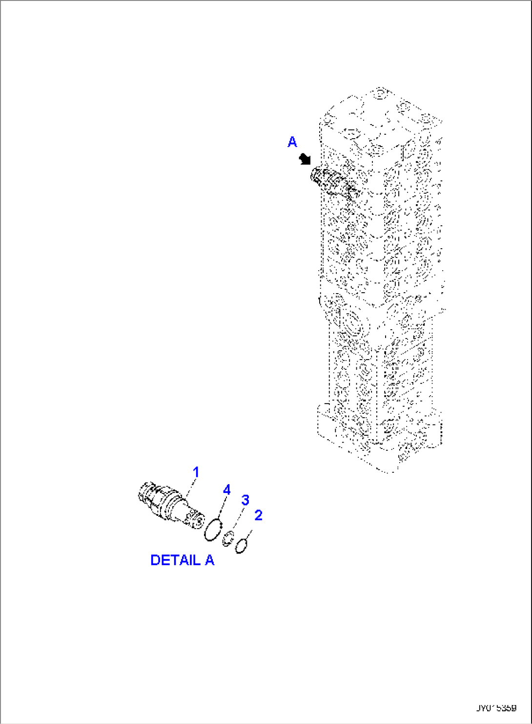MAIN CONTROL VALVE, FOR MACHINE WITH 2-PIECE BOOM, INNER PARTS (11/24)