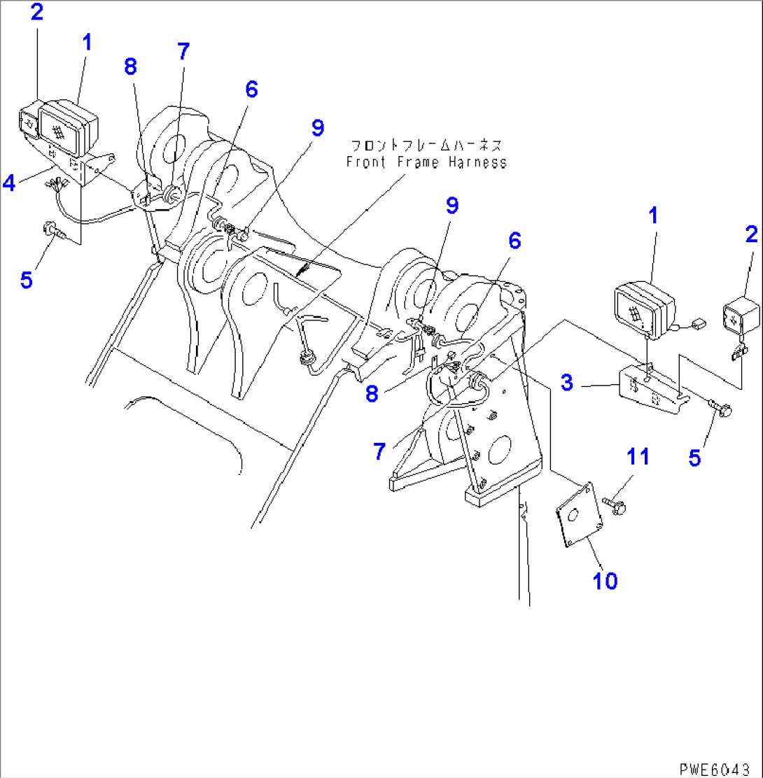 LIGHT AND MOUNTING (HEAD LAMP AND SUPPORT)