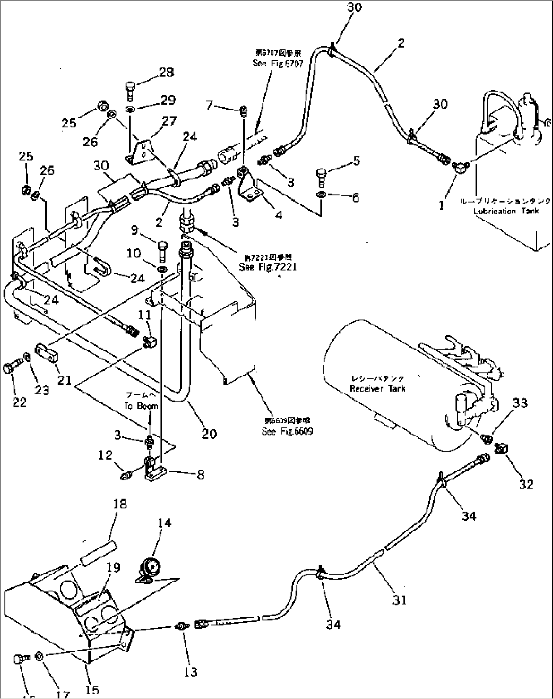 AIR PIPING (FOR DUST HOOD CYLINDER AND LUBRICATION) (CHASSIS SIDE)