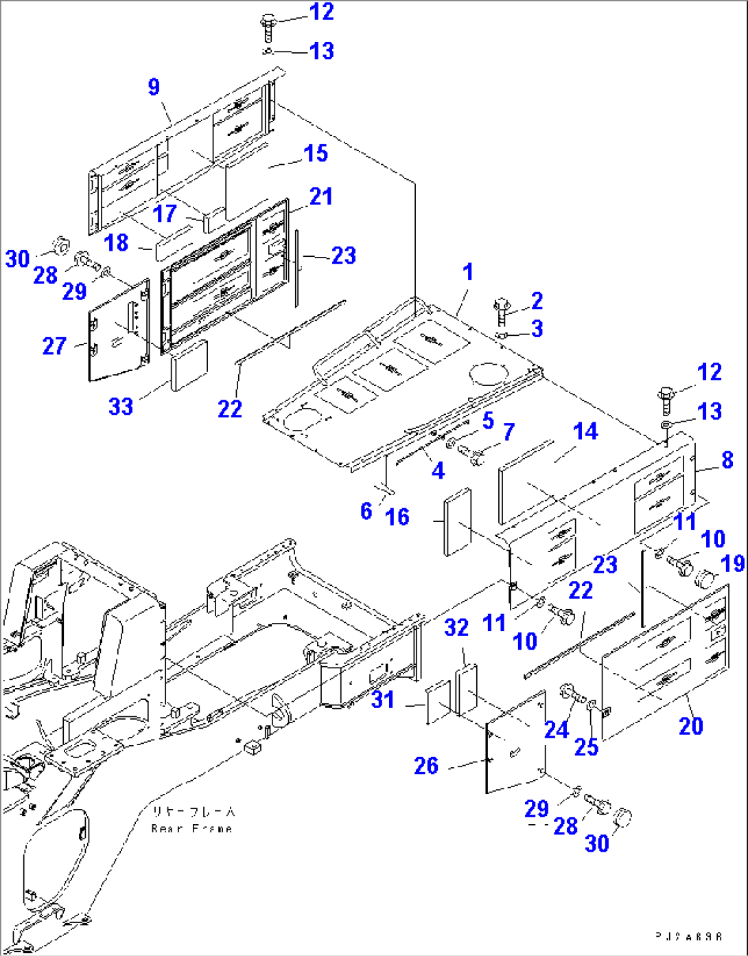 HOOD (ENGINE HOOD) (WITH AIR INTAKE EXTENSION)(#50001-52000)