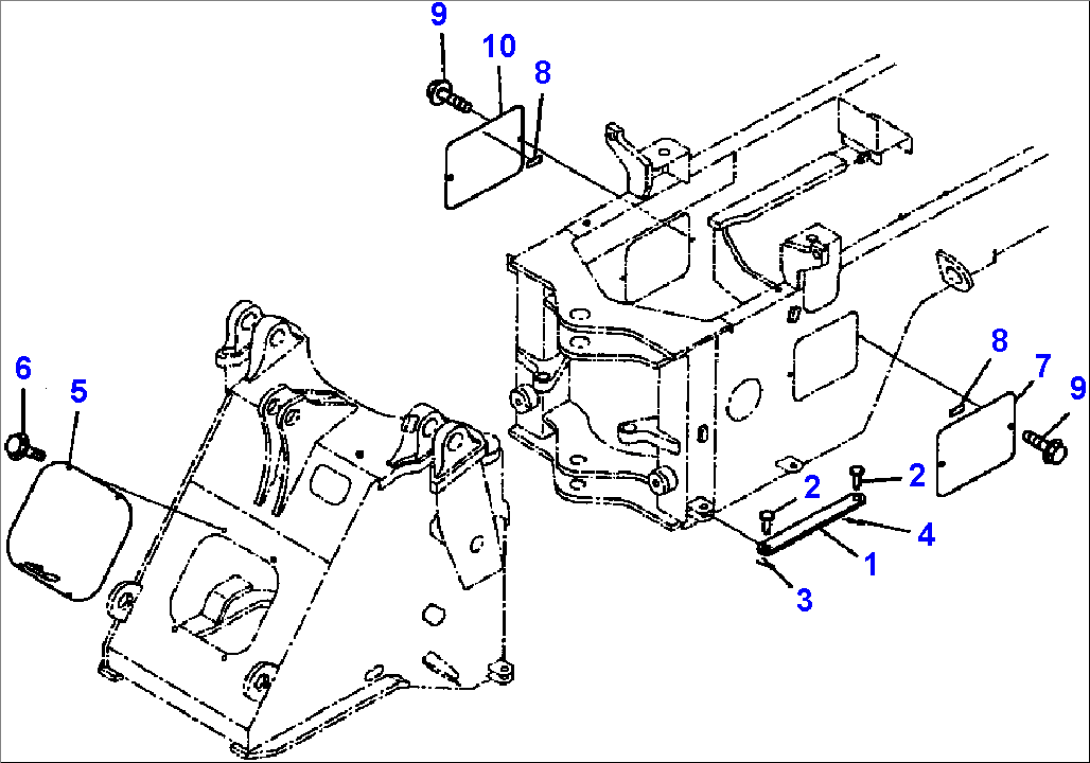FIG NO. J4190-01A2 BAR LOCK AND COVER (GROUND DRIVEN STEERING)