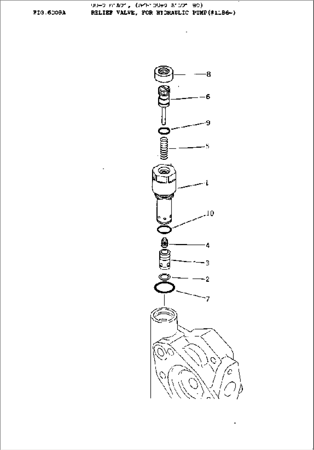 RELIEF VALVE¤ FOR HYDRAULIC PUMP(#1186-)