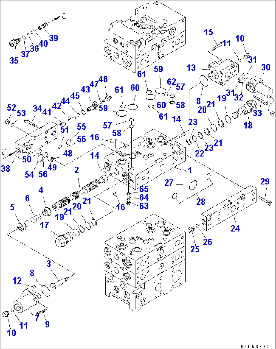 MAIN VALVE (3-SPOOL) (7/10)(#85001-)