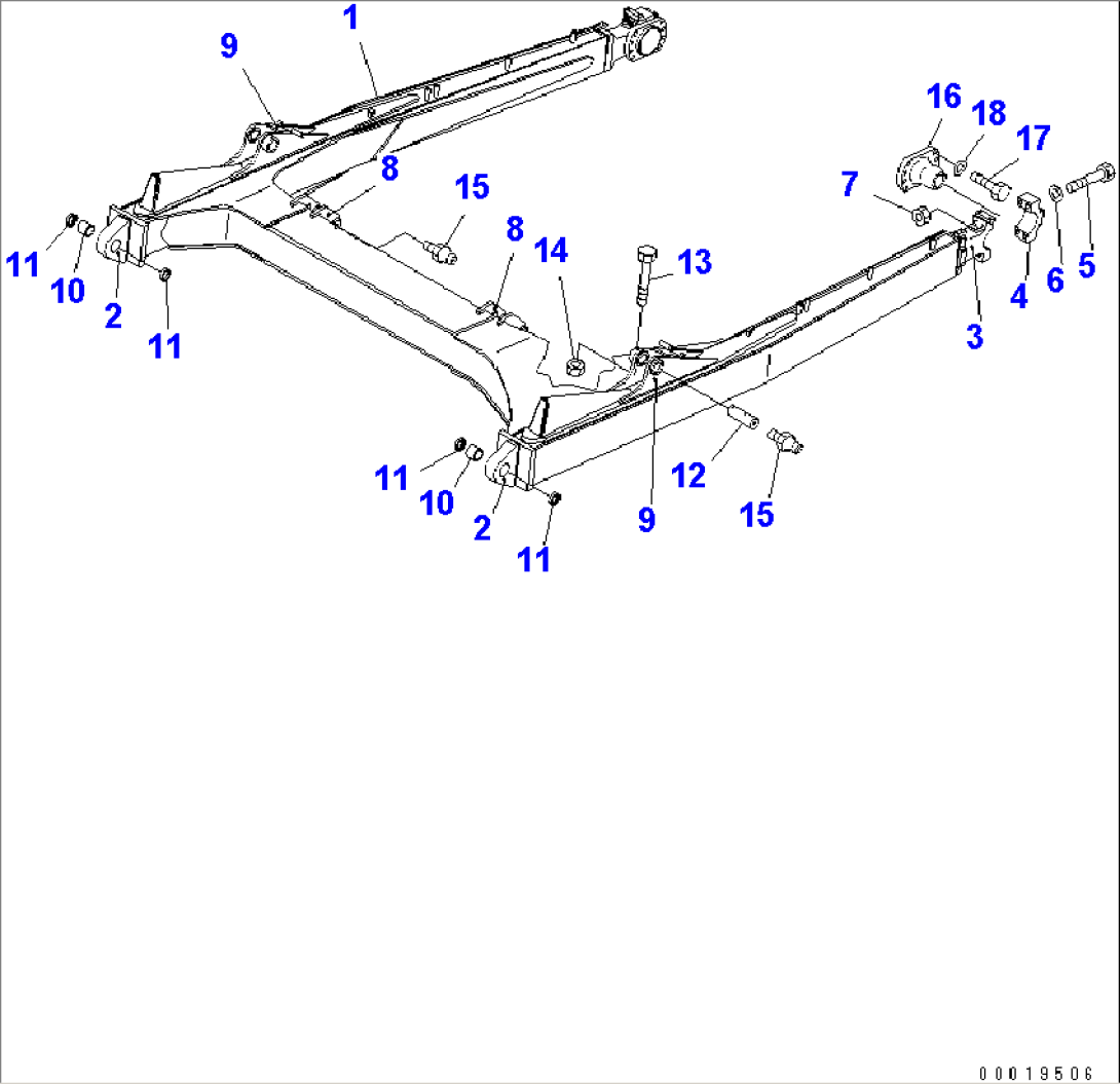 H-FRAME (FOR TRIMMING DOZER)(#69001-69141)