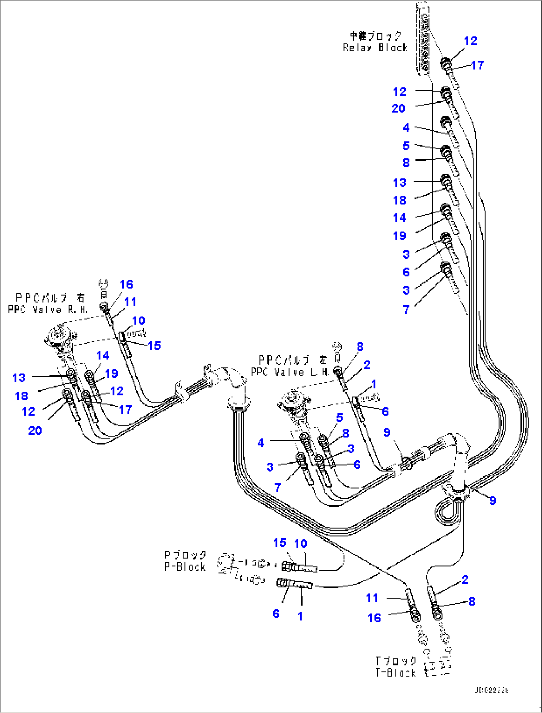 Cab, EOPS Cab, Vandalism Protection, With KOMTRAX, Without Master Key, Floor, PPC Piping for Pilot Valve