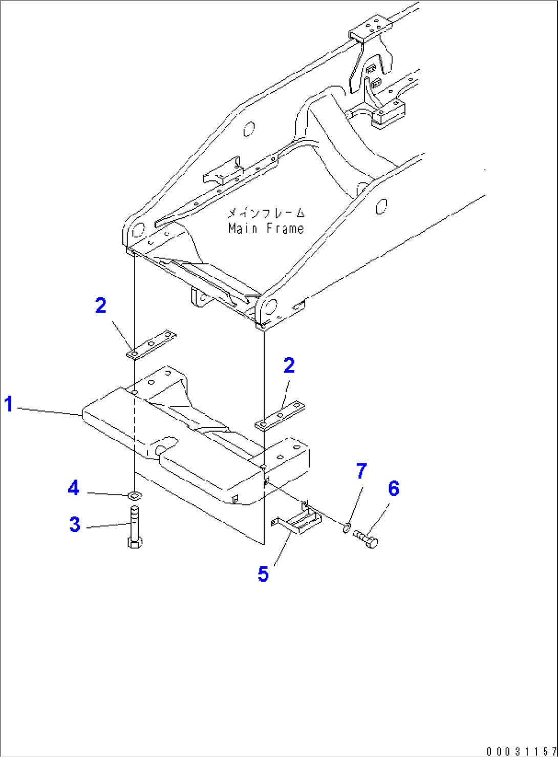 FRONT COUNTER WEIGHT (FOR SCRAPER)(#76001-)