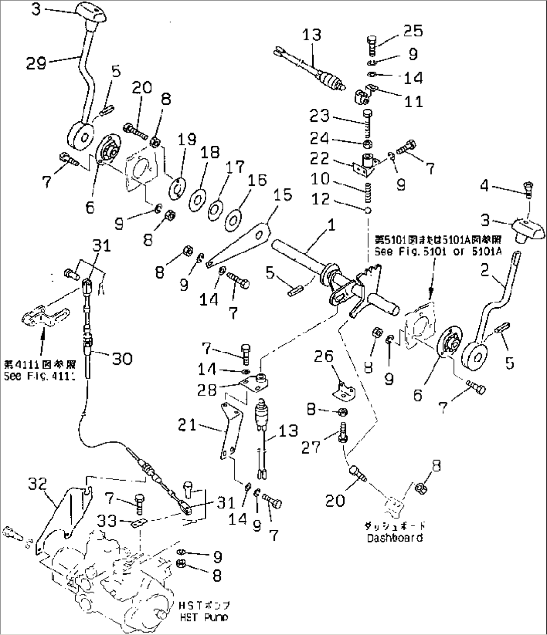 FORWARD AND REVERSE CONTROL LEVER(#2046-)
