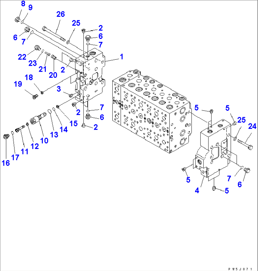 MAIN VALVE (END COVERS)(2 ACTUATORS)