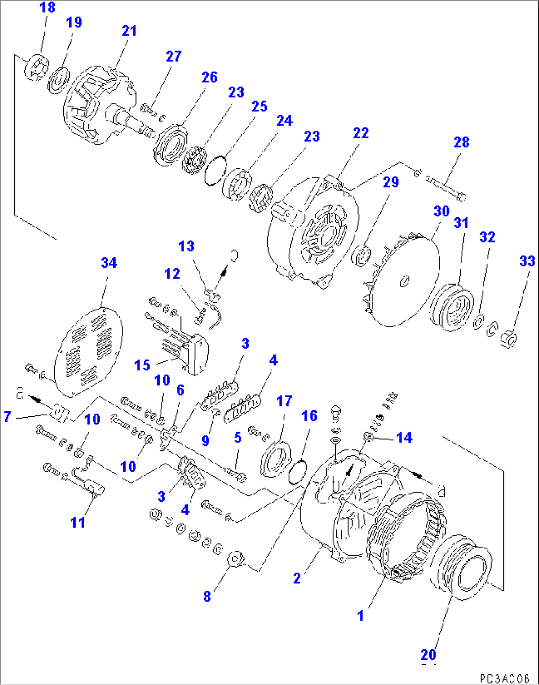 ALTERNATOR (75A) (INNER PARTS)