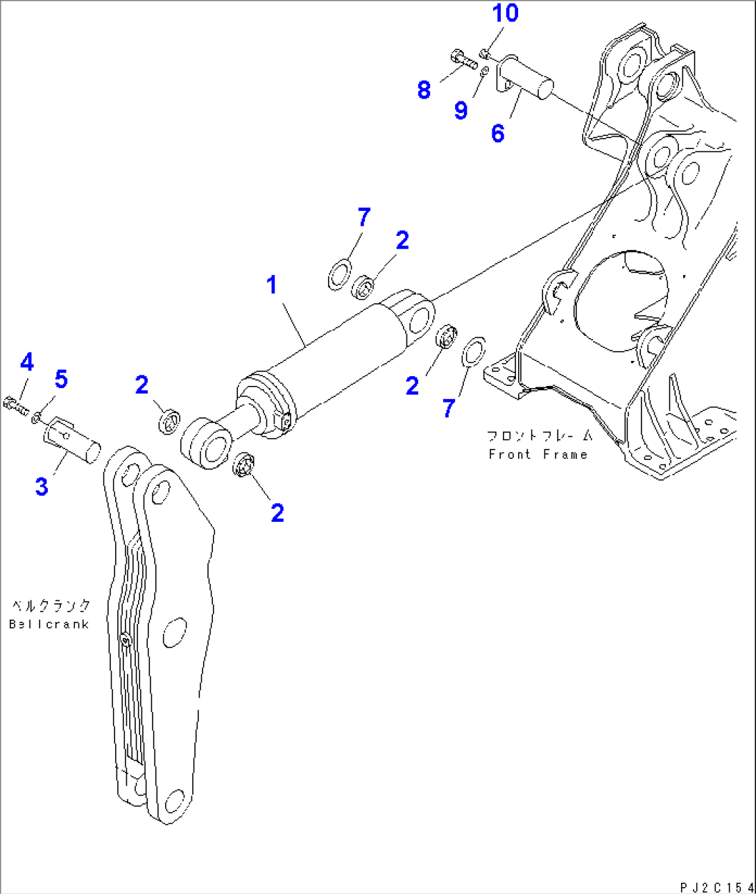 DUMP CYLINDER (MOUNTING PARTS) (FOR SHORT ARM)(#50001-52405)