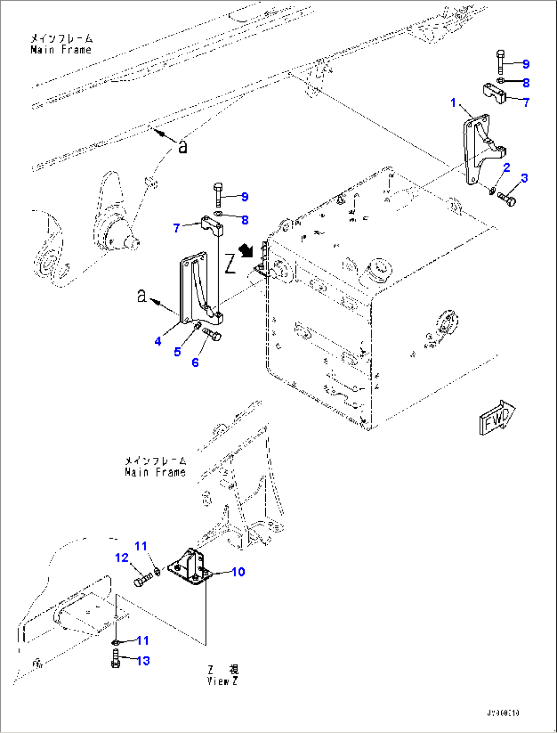 Fuel Tank, Mounting Bracket (3/3) (#50001-)