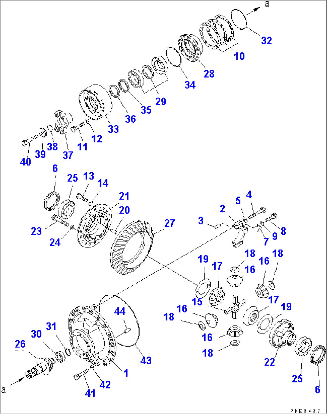 REAR AXLE (DIFFERENTIAL AND MOUNTING PARTS)