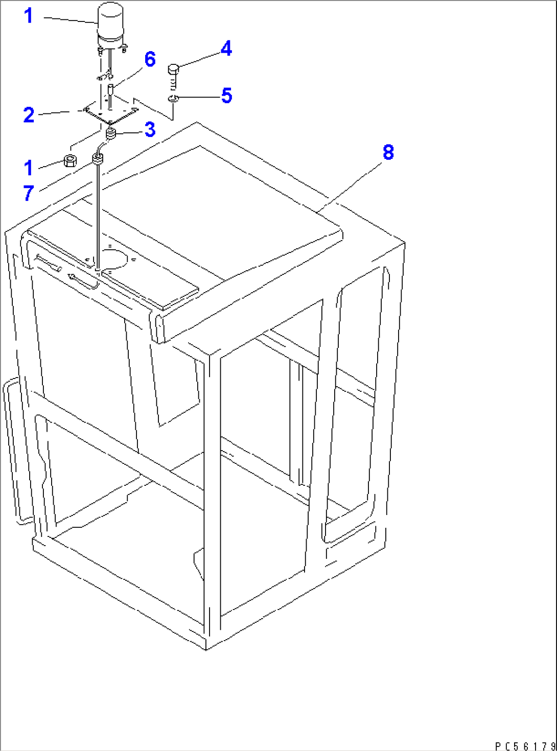 BEACON LAMP (CAB TOP MOUNTING TYPE)(#1001-1500)