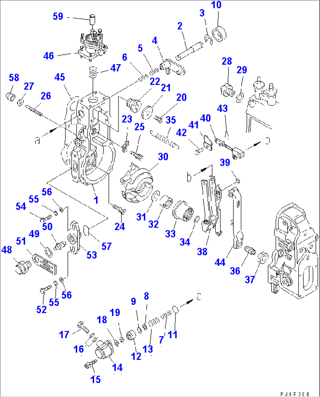 FUEL INJECTION PUMP (GOVERNOR) (1/2) (INNER PARTS)