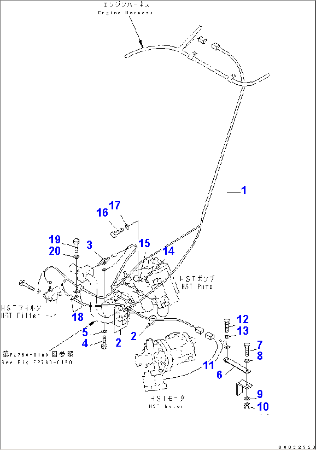 WIRING HARNESS (HST LINE)(#11501-)