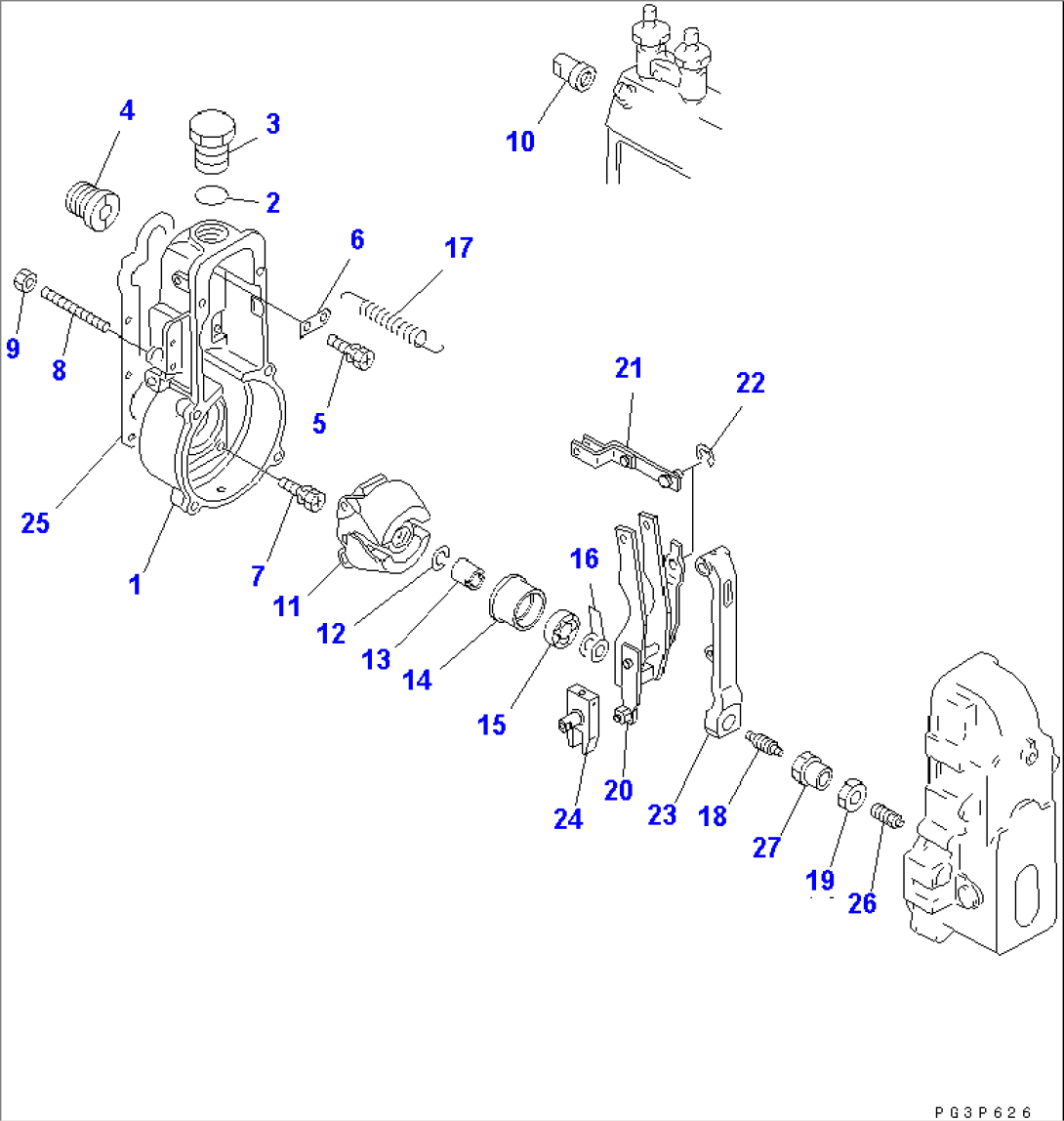 FUEL INJECTION PUMP (GOVERNOR) (1/2) (INNER PARTS)(#100413-)