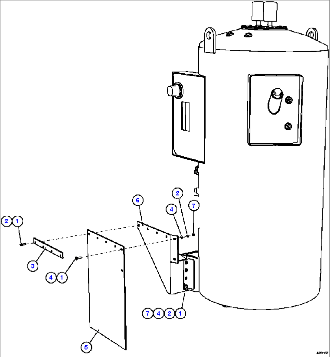 HYDRAULIC TANK MUD FLAPS 1/2