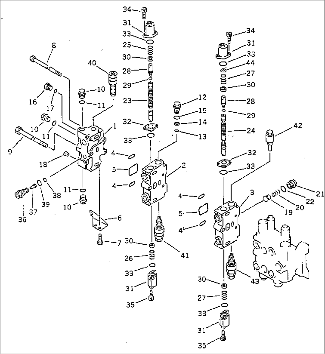 HYDRAULIC CONTROL VALVE¤ R.H. (1/4)