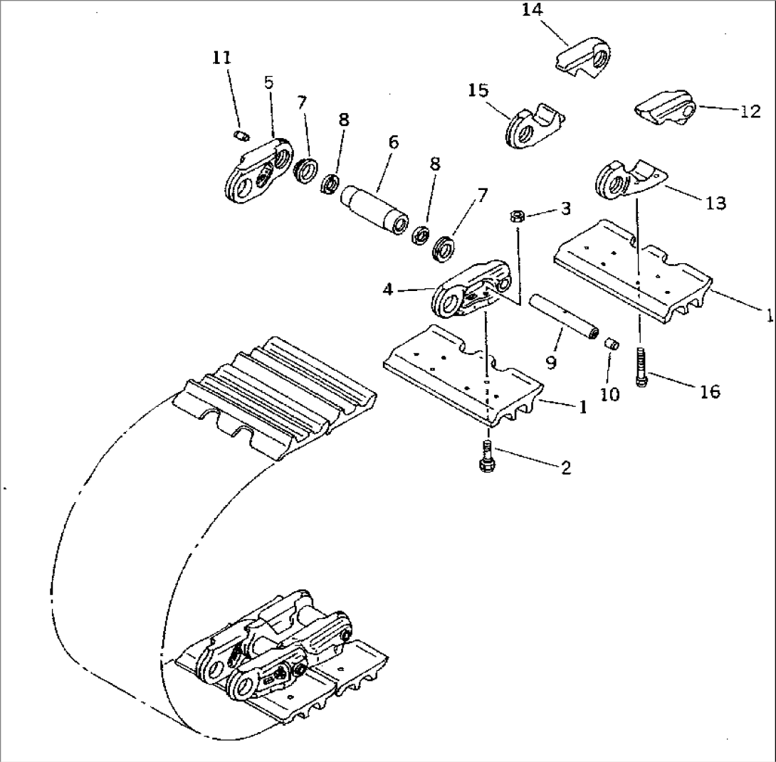 TRACK SHOE (LUBIRCATE TYPE) (TRIPLE GROUSER)