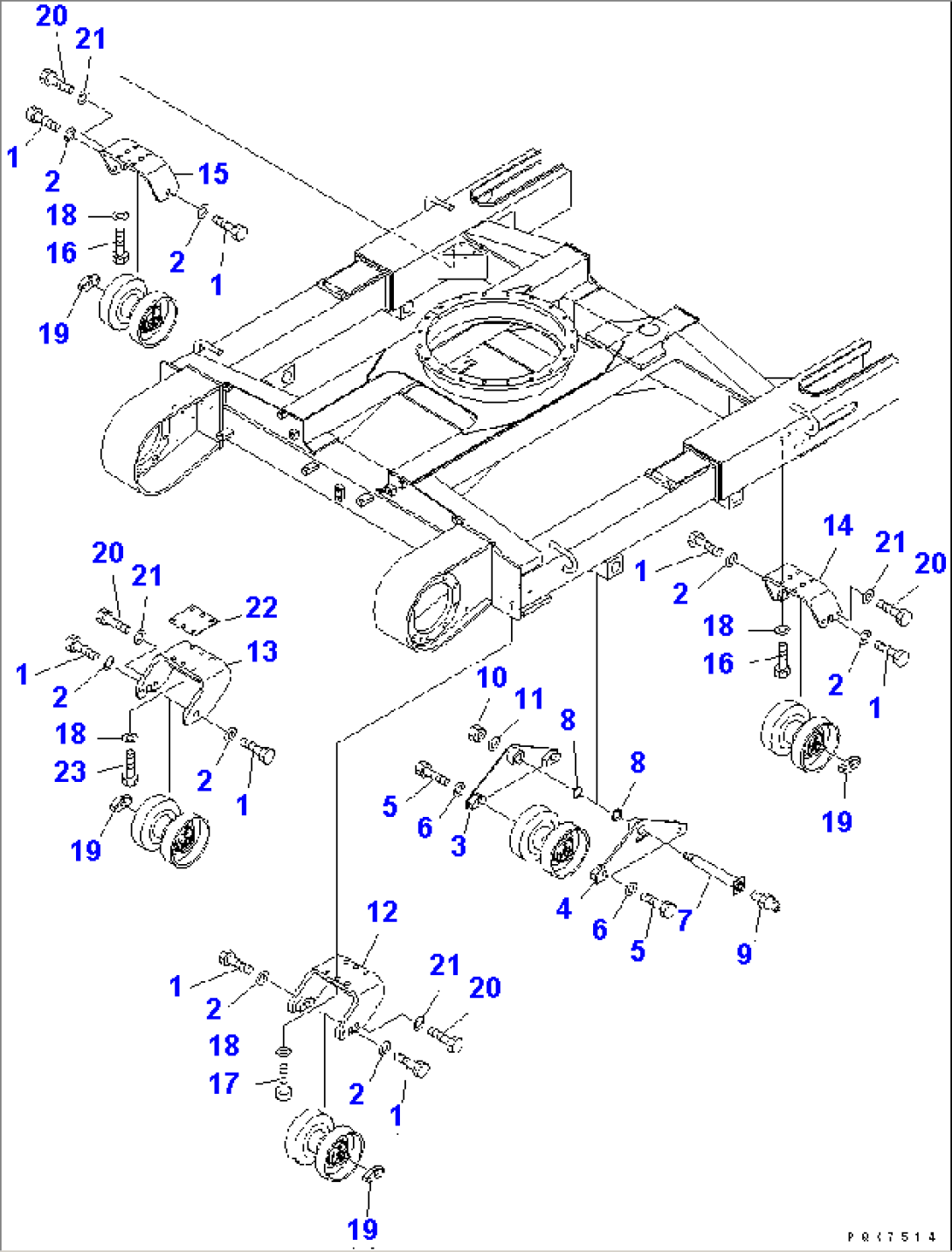 TRACK FRAME (TRACK ROLLER MOUNT)(#1253-)