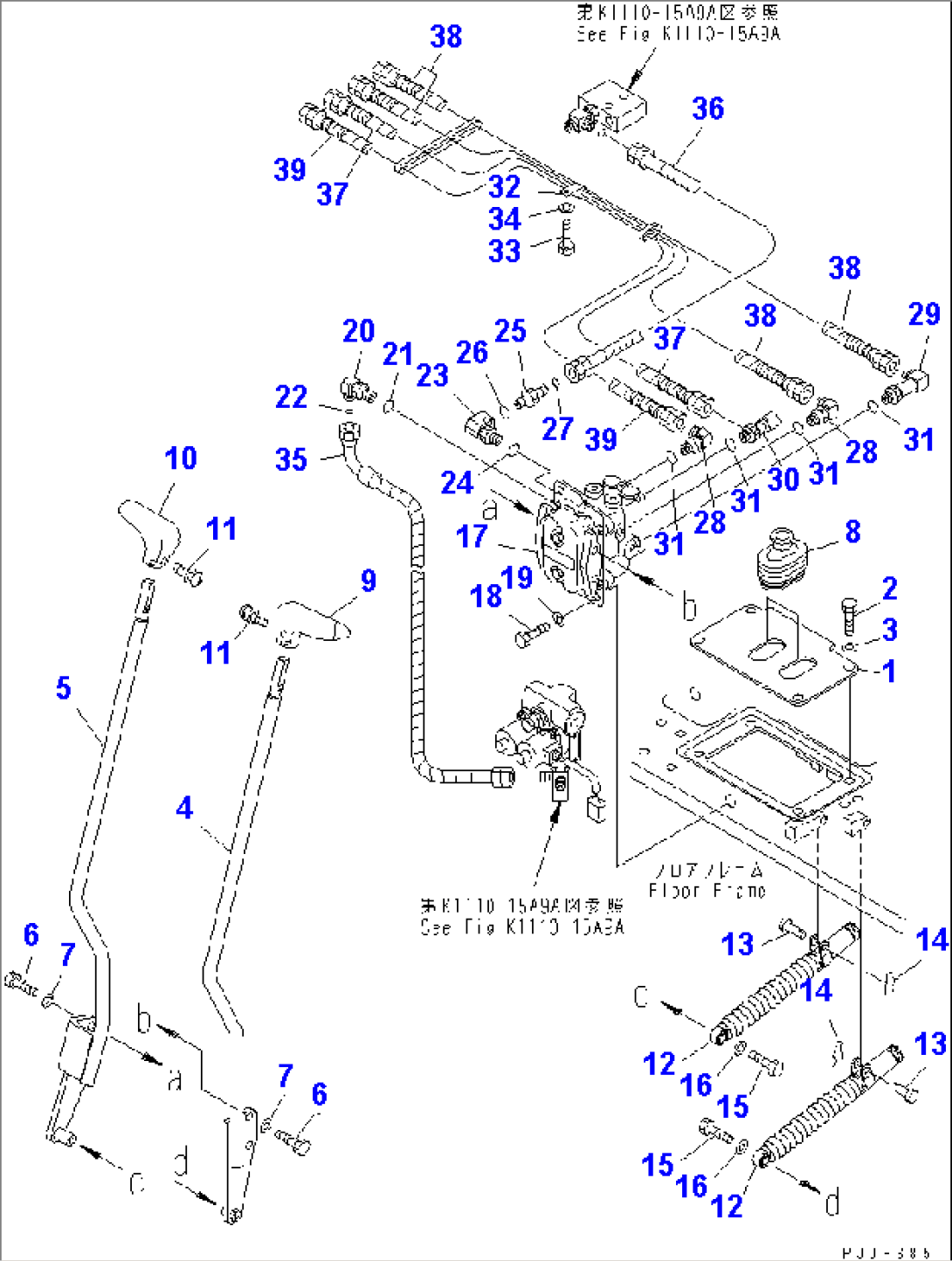 FLOOR FRAME (TRAVEL CONTROL)(#5501-)