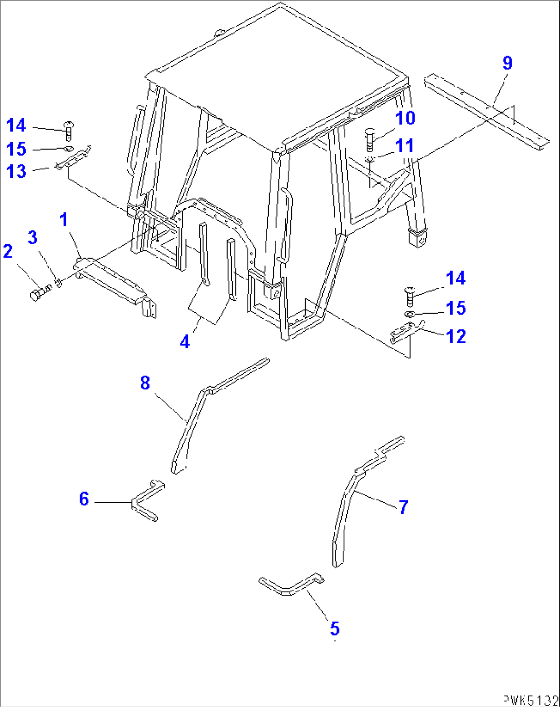 ROPS CAB (BODY SEAL AND FLOOR MAT SUPPORT)