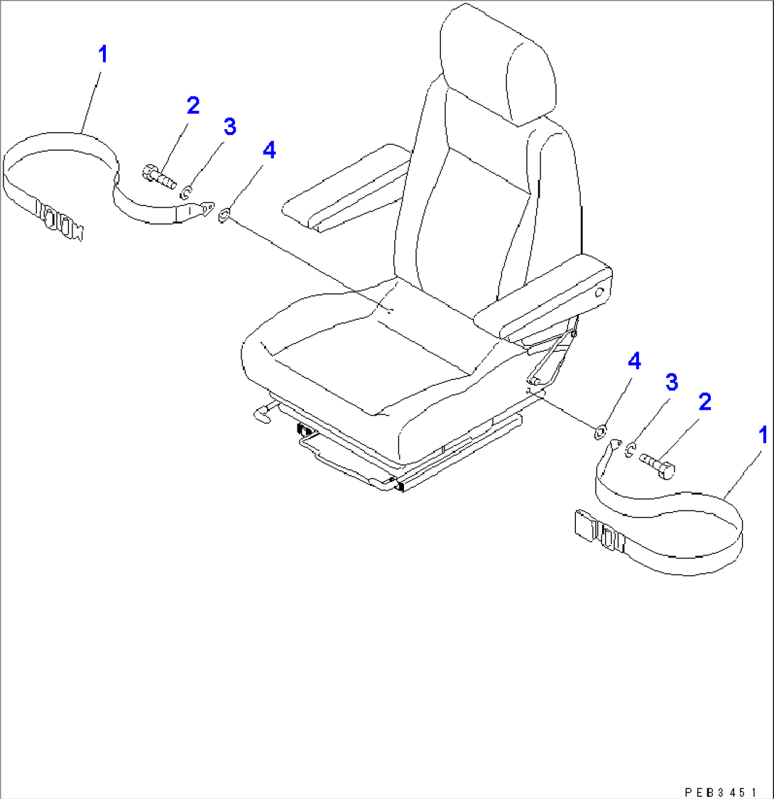 SEAT BELT (FOR RIGID TYPE) (78MM WIDE)(#10112-)